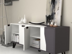 ΜΠΟΥΦΕΣ JASMINE MEGAPAP ΧΡΩΜΑ ΛΕΥΚΟ - ΑΝΘΡΑΚΙ 160X45X78ΕΚ.