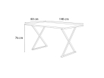 ΤΡΑΠΕΖΙ BETTE MEGAPAP ΧΡΩΜΑ ΓΚΡΙ ΣΚΥΡΟΔΕΜΑΤΟΣ 140X80X76ΕΚ.