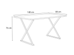 ΤΡΑΠΕΖΙ BETTE MEGAPAP ΧΡΩΜΑ ΓΚΡΙ ΣΚΥΡΟΔΕΜΑΤΟΣ 140X80X76ΕΚ.