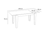 ΤΡΑΠΕΖΙ HELMUT MEGAPAP ΕΠΕΚΤΕΙΝΟΜΕΝΟ ΧΡΩΜΑ ΚΑΡΥΔΙ 160/200X90X76ΕΚ.