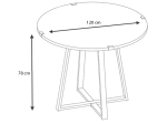 ΤΡΑΠΕΖΙ RUBES MEGAPAP ΧΡΩΜΑ ΦΥΣΙΚΟ ΟΞΙΑΣ - ΑΝΘΡΑΚΙ 120X120X78ΕΚ.