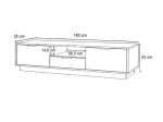 ΕΠΙΠΛΟ ΤΗΛΕΟΡΑΣΗΣ MENSA MEGAPAP ΧΡΩΜΑ ΛΕΥΚΟ 180X35X43CM.