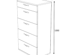 ΣΥΡΤΑΡΙΕΡΑ HELIA MEGAPAP ΧΡΩΜΑ ΚΑΡΥΔΙ 60X44X108ΕΚ.