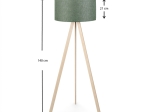 ΦΩΤΙΣΤΙΚΟ ΔΑΠΕΔΟΥ ROSLING MEGAPAP MDF/ΥΦΑΣΜΑ PVC ΧΡΩΜΑ ΦΥΣΙΚΟ/ΧΑΚΙ 38X38X140ΕΚ.