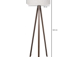ΦΩΤΙΣΤΙΚΟ ΔΑΠΕΔΟΥ ROSLING MEGAPAP MDF/ΥΦΑΣΜΑ PVC ΧΡΩΜΑ ΚΡΕΜ - ΚΑΡΥΔΙ 38X38X140ΕΚ.