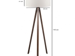 ΦΩΤΙΣΤΙΚΟ ΔΑΠΕΔΟΥ ROSLING MEGAPAP MDF/ΥΦΑΣΜΑ PVC ΧΡΩΜΑ ΚΑΡΥΔΙ - ΛΕΥΚΟ 38X38X140ΕΚ.
