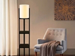 ΦΩΤΙΣΤΙΚΟ ΔΑΠΕΔΟΥ VERMA MEGAPAP E27 MDF/ΥΦΑΣΜΑ PVC ΧΡΩΜΑ WENGE - ΚΡΕΜ 21X21X135ΕΚ.