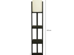 ΦΩΤΙΣΤΙΚΟ ΔΑΠΕΔΟΥ VERMA MEGAPAP E27 MDF/ΥΦΑΣΜΑ PVC ΧΡΩΜΑ WENGE - ΚΡΕΜ 21X21X135ΕΚ.