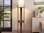 ΦΩΤΙΣΤΙΚΟ ΔΑΠΕΔΟΥ VERMA I MEGAPAP E27 MDF/ΥΦΑΣΜΑ PVC ΧΡΩΜΑ ΚΑΡΥΔΙ - ΚΡΕΜ 18,5X18,5X142ΕΚ.