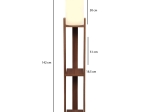 ΦΩΤΙΣΤΙΚΟ ΔΑΠΕΔΟΥ VERMA I MEGAPAP E27 MDF/ΥΦΑΣΜΑ PVC ΧΡΩΜΑ ΚΑΡΥΔΙ - ΚΡΕΜ 18,5X18,5X142ΕΚ.