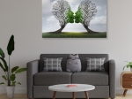 ΠΙΝΑΚΑΣ ΣΕ ΚΑΜΒΑ "TREES GROWING WITH LOVE" MEGAPAP ΨΗΦΙΑΚΗΣ ΕΚΤΥΠΩΣΗΣ 100X70X3ΕΚ.