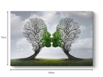 ΠΙΝΑΚΑΣ ΣΕ ΚΑΜΒΑ "TREES GROWING WITH LOVE" MEGAPAP ΨΗΦΙΑΚΗΣ ΕΚΤΥΠΩΣΗΣ 100X70X3ΕΚ.