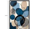 ΠΙΝΑΚΑΣ ΣΕ ΚΑΜΒΑ "BLUE AND BEIGE ABSTRACT" MEGAPAP ΨΗΦΙΑΚΗΣ ΕΚΤΥΠΩΣΗΣ ΜΕ ΚΟΡΝΙΖΑ ΧΡΩΜΑ ΜΑΥΡΟ 70X100X3ΕΚ.