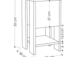 ΚΟΜΟΔΙΝΟ EMA MEGAPAP ΧΡΩΜΑ ΜΑΥΡΟ 30X30X55ΕΚ.