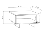 ΤΡΑΠΕΖΑΚΙ ΣΑΛΟΝΙΟΥ HOLA MEGAPAP ΧΡΩΜΑ ΛΕΥΚΟ 60X60X32ΕΚ.