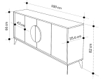 ΜΠΟΥΦΕΣ GORA MEGAPAP ΧΡΩΜΑ ΑΝΟΙΧΤΟ ΚΑΡΥΔΙ 180X35,6X82ΕΚ.