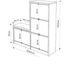 ΠΑΠΟΥΤΣΟΘΗΚΗ ΜΕΛΑΜΙΝΗΣ DUDE MEGAPAP ΧΡΩΜΑ ΛΕΥΚΟ 104,8X26X118,5ΕΚ.