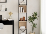 ΒΙΒΛΙΟΘΗΚΗ VALE MINI MEGAPAP ΧΡΩΜΑ SILKY BLACK - SAPPHIRE OAK 36,2X39X179ΕΚ.