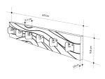 ΚΡΕΜΑΣΤΡΑ ΤΟΙΧΟΥ FLOW MEGAPAP ΧΡΩΜΑ ΛΕΥΚΟ 63X1,8X9,8ΕΚ.