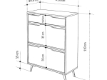 ΠΑΠΟΥΤΣΟΘΗΚΗ ASTA MEGAPAP ΧΡΩΜΑ ΛΕΥΚΟ 81,6X29,5X110ΕΚ.
