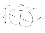 ΚΑΘΡΕΠΤΗΣ ΤΟΙΧΟΥ OTIS MEGAPAP ΧΡΩΜΑ ΜΑΥΡΟ 80X2,2X40ΕΚ.