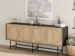 ΜΠΟΥΦΕΣ JOJI MEGAPAP ΧΡΩΜΑ SAPPHIRE OAK - SILKY BLACK 186,8X40X77,6ΕΚ.