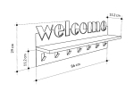 ΚΡΕΜΑΣΤΡΑ ΤΟΙΧΟΥ WELCOME MEGAPAP ΧΡΩΜΑ ΜΑΥΡΟ - SAPPHIRE OAK 86X15,2X29ΕΚ.