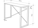 ΚΟΝΣΟΛΑ ARCHIE MEGAPAP ΧΡΩΜΑ ΓΚΡΙ ΡΕΤΡΟ - ΜΑΥΡΟ 110X35X75ΕΚ.