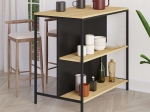 ΤΡΑΠΕΖΙ ΜΠΑΡ DETROIT MEGAPAP ΧΡΩΜΑ SAPPHIRE OAK - SILKY BLACK 100X60X95ΕΚ.