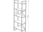 ΒΙΒΛΙΟΘΗΚΗ DUSAN MEGAPAP ΧΡΩΜΑ SEPET OAK 58X30X175ΕΚ.