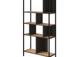 ΒΙΒΛΙΟΘΗΚΗ MIDI MEGAPAP ΧΡΩΜΑ SAPPHIRE OAK - SILKY BLACK 88X35X175ΕΚ.