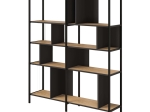 ΒΙΒΛΙΟΘΗΚΗ MAXI MEGAPAP ΧΡΩΜΑ SAPPHIRE OAK - SILKY BLACK 144X35X175ΕΚ.