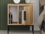 ΚΟΜΟΔΙΝΟ GLYNN MEGAPAP ΧΡΩΜΑ SAPHHIRE OAK 45X35X50ΕΚ.