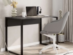 ΓΡΑΦΕΙΟ ΕΡΓΑΣΙΑΣ INNA MEGAPAP ΧΡΩΜΑ ΓΚΡΙ ΡΕΤΡΟ - SILKY BLACK 110X60X75ΕΚ.