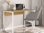 ΓΡΑΦΕΙΟ ΕΡΓΑΣΙΑΣ INNA MEGAPAP ΧΡΩΜΑ SAPPHIRE OAK - ΛΕΥΚΟ 110X60X75ΕΚ.