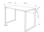 ΓΡΑΦΕΙΟ ΕΡΓΑΣΙΑΣ INNA MEGAPAP ΧΡΩΜΑ SAPPHIRE OAK - ΛΕΥΚΟ 110X60X75ΕΚ.