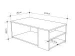 ΤΡΑΠΕΖΑΚΙ ΣΑΛΟΝΙΟΥ BERG MEGAPAP ΧΡΩΜΑ ΓΚΡΙ ΡΕΤΡΟ 110X60X40ΕΚ.