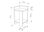 ΚΟΜΟΔΙΝΟ ELOS MEGAPAP ΧΡΩΜΑ ΛΕΥΚΟ - SAPHHIRE OAK 30X31,7X55ΕΚ.