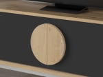 ΕΠΙΠΛΟ ΤΗΛΕΟΡΑΣΗΣ GORA MEGAPAP ΧΡΩΜΑ SAPPHIRE OAK - SILKY BLACK 180X35,6X51ΕΚ.