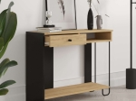 ΚΟΝΣΟΛΑ SIRIUS MEGAPAP ΧΡΩΜΑ SAPPHIRE OAK - SILKY BLACK 100X35X79ΕΚ.