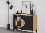 ΜΠΟΥΦΕΣ GORA MEGAPAP ΧΡΩΜΑ SAPPHIRE OAK - SILKY BLACK 110X40X82ΕΚ.