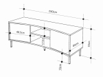 ΕΠΙΠΛΟ ΤΗΛΕΟΡΑΣΗΣ FREM MEGAPAP ΧΡΩΜΑ ASH GREEN 150X40X55ΕΚ.
