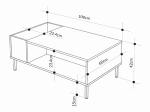 ΤΡΑΠΕΖΑΚΙ ΣΑΛΟΝΙΟΥ VENA MEGAPAP ΧΡΩΜΑ ASH GREEN 100X60X42ΕΚ.