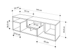 ΕΠΙΠΛΟ ΤΗΛΕΟΡΑΣΗΣ GLIS MEGAPAP ΠΟΛΥΜΟΡΦΙΚΟ ΧΡΩΜΑ SAPPHIRE OAK - ΛΕΥΚΟ 145X35X44,8ΕΚ.