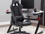 ΚΑΡΕΚΛΑ ΓΡΑΦΕΙΟΥ GAMING ALONSO MEGAPAP ΑΠΟ ΤΕΧΝΟΔΕΡΜΑ ΧΡΩΜΑ ΜΑΥΡΟ 67X70X125/135 ΕΚ.