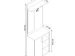 ΕΠΙΠΛΟ ΕΙΣΟΔΟΥ NORVA MEGAPAP ΧΡΩΜΑ SAPPHIRE OAK - ΑΝΘΡΑΚΙ 67,8X36,3X200,6ΕΚ.