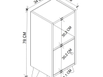 ΚΟΜΟΔΙΝΟ VIRA MEGAPAP ΧΡΩΜΑ ΛΕΥΚΟ 34X30X78ΕΚ.