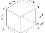 ΚΟΜΟΔΙΝΟ GINO MEGAPAP ΧΡΩΜΑ ΛΕΥΚΟ 40X35,3X45ΕΚ.