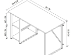 ΓΡΑΦΕΙΟ ΕΡΓΑΣΙΑΣ VERNO MEGAPAP ΧΡΩΜΑ PINE OAK 90X59,8X92,8ΕΚ.