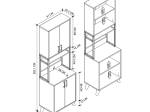 ΕΠΙΠΛΟ ΚΟΥΖΙΝΑΣ SEDEF MEGAPAP ΧΡΩΜΑ PINE OAK 61X40X202,1ΕΚ.